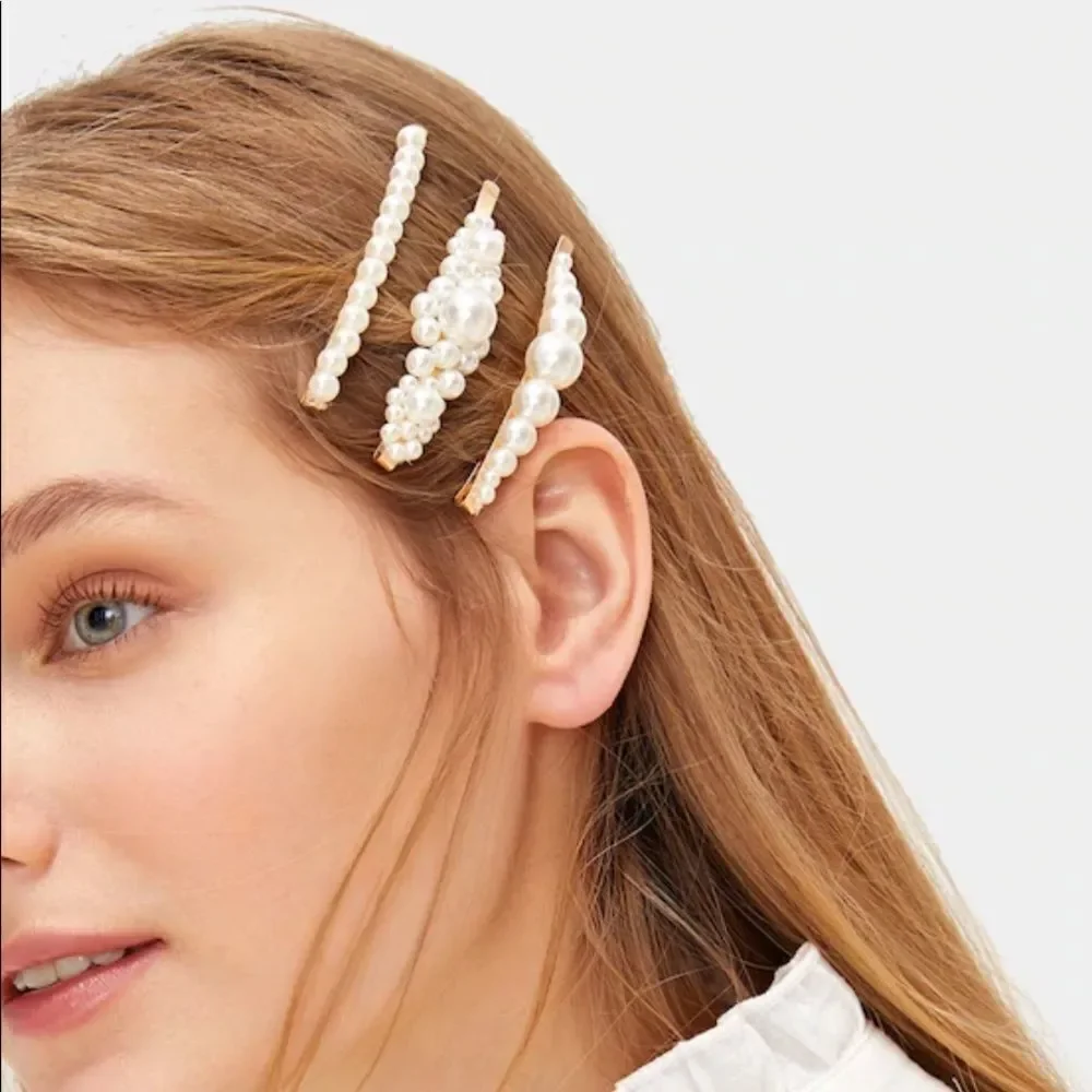 Pearl 3 Piece Hair Accessory Gold Set